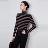 【高货wl】全新升级【铂金会员174/天猫239/差价65】(20452) 洛诗琳秋冬新款简约休闲高领撞色条纹打底针织衫流行上衣 商品缩略图0