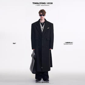 TIWLLTANG启世录"朔型爵霁"【主理人•年度*】气场呢大衣黑