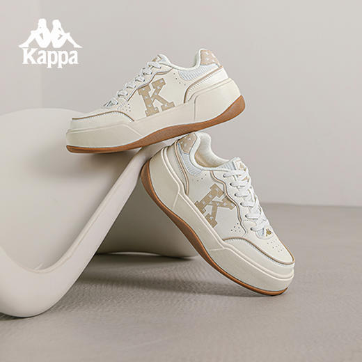 Kappa卡帕休闲板鞋女款2024新款情侣鞋百搭厚底鞋经典复古运动鞋K0FW5CC32 商品图0