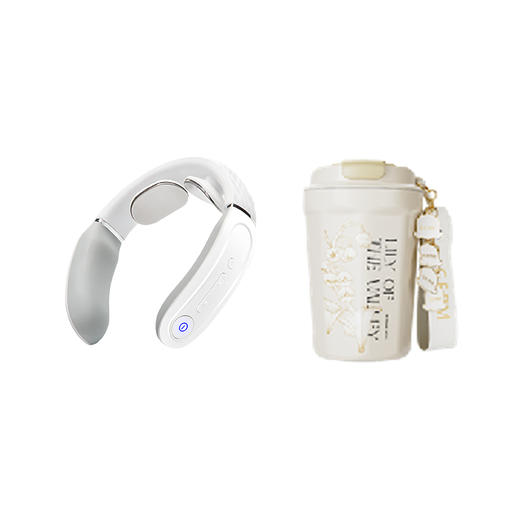 SKG礼盒套装-001 SKG K3倍护3硅胶亲肤颈椎按摩仪+GERM铃兰系列菱形咖啡杯 商品图1