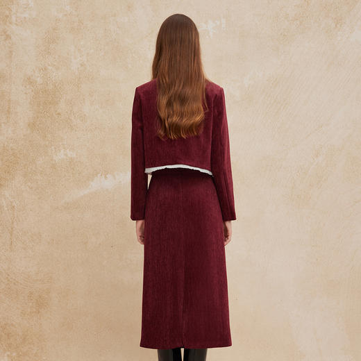 PH110斯尔丽2024冬季新款小香风短外套搭配直筒长裙OL气质减龄时尚套装 商品图1