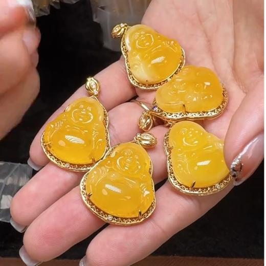 菲菲珠宝好*S925蜜蜡全包佛公约33*27mm吊坠-多样性发一 商品图0