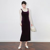 【高货wl】全新升级【铂金会员238/天猫299/差价61】(33434) 洛诗琳高级感名媛气质吊带秋冬款打底裙立绒收腰连衣裙 商品缩略图0