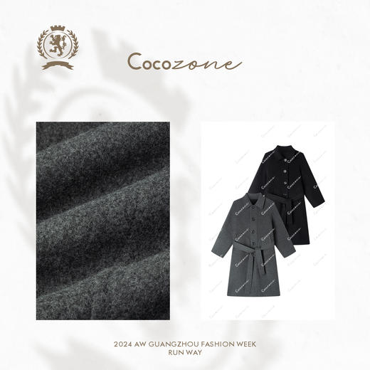 COCO ZONE 绵羊毛山羊绒混纺双面穿长款毛呢外套CC1C2186 商品图2