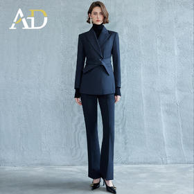 AD黑色正装女套装大学生面试职业装高级感正式场合收腰西服外套秋