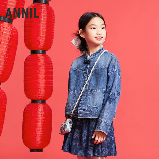 女童牛仔外套春季新款安奈儿童装实体店同款AG515577 商品图1
