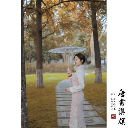 【暮秋色】日常毛绒领保暖冬季旗袍文艺清新改良新中式 商品图1