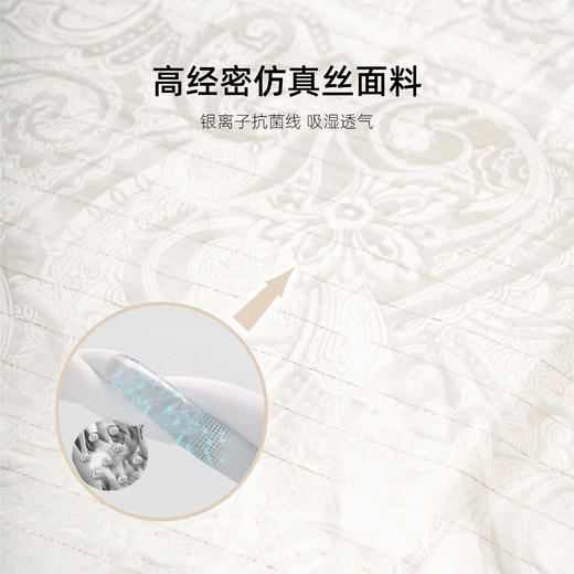 枕上无忧 | 臻颜蚕丝羽丝枕 桑蚕丝仪征羽丝绒上下式双层填充 高精密仿真丝提花面料 吸湿透气整夜安睡 商品图4