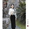【寒冬青】丝绒复古显瘦晕染旗袍质感日常改良新中式 商品缩略图0