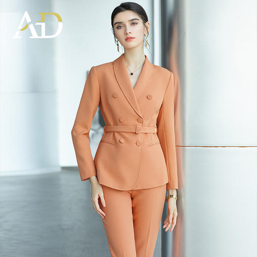 AD高端名媛职业套装女2022秋冬新款女装西服播音艺考主持人正装 商品图2