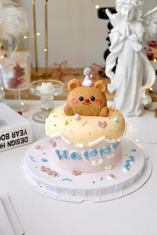 【奶油小熊】-创意造型-新鲜水果蛋糕 商品图0