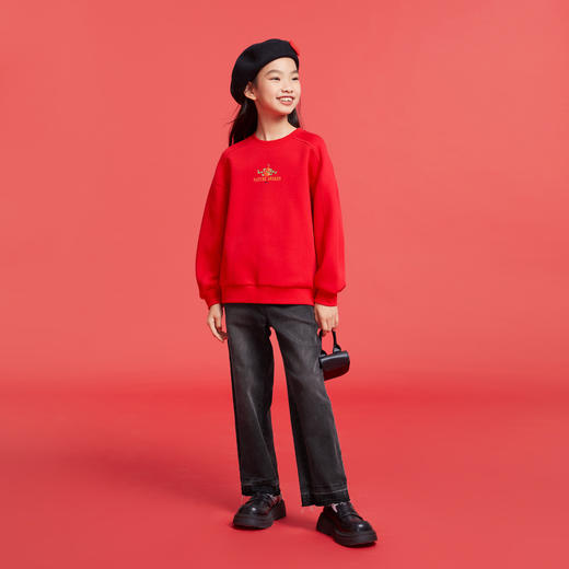 男女童圆领长袖卫衣春季新款安奈儿童装实体店同款AM511563 商品图3