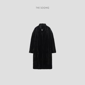 THESOONG‘进口紫标水貂毛’极简保暖皮毛一体皮草外套BWCWT223127