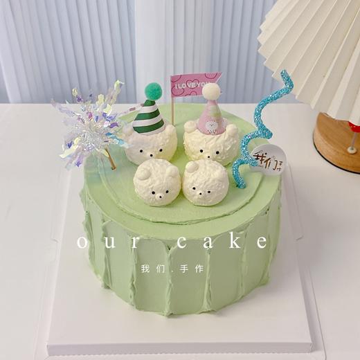 多款式~小动物卡通一家/情侣喵星人蛋糕（小动物可换）-低糖处理无添加 商品图2