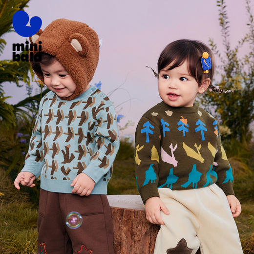 【亲肤毛衫】迷你巴拉男女童冬新品针织衫保暖毛衣 商品图0