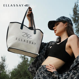 歌力思 经典双E托特包帆布防水包EWZ33BL934