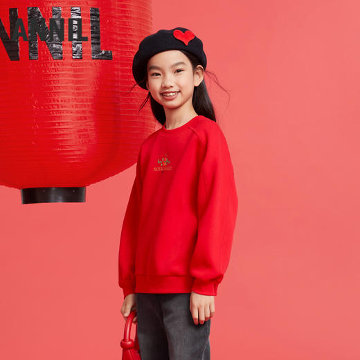 男女童圆领长袖卫衣春季新款安奈儿童装实体店同款AM511563 商品图1