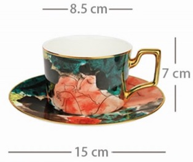 花月夜咖啡杯碟