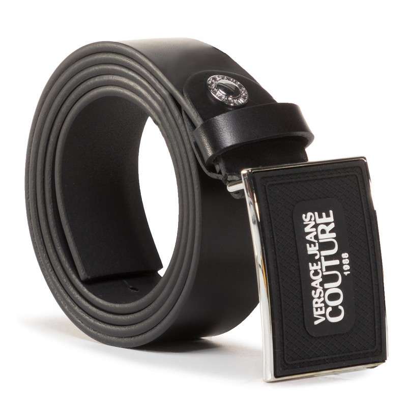 【超惠秒】Versace 范思哲 男士方形字母logo板扣真皮腰带 98574