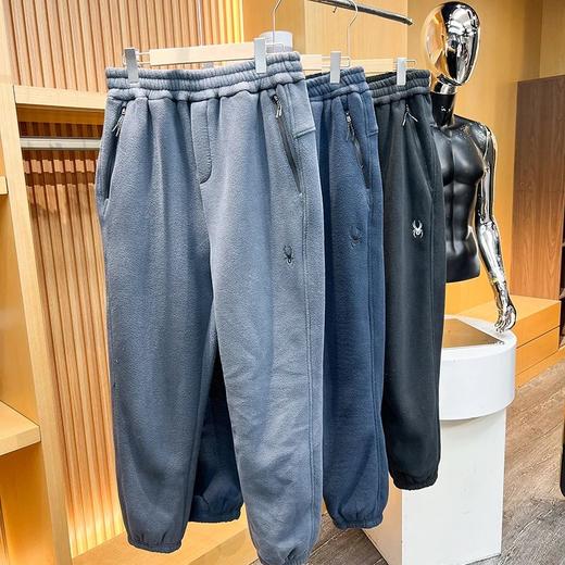 一条过冬！蜘蛛刺绣冬季加绒加厚男女款百搭保暖束脚休闲裤 商品图2