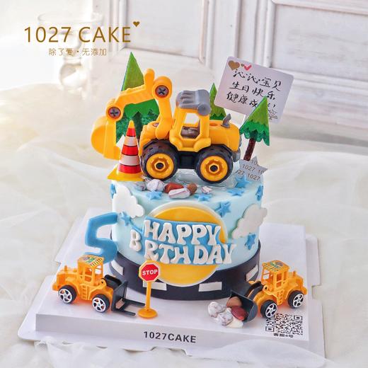 1027CAKE |  挖土机蛋糕 工程车 挖掘机 商品图0