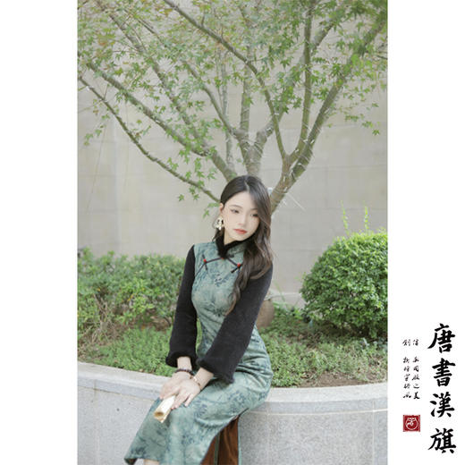 【寒 柳】长袖加绒加厚冬季旗袍老上海复古风高级感新中式 商品图1