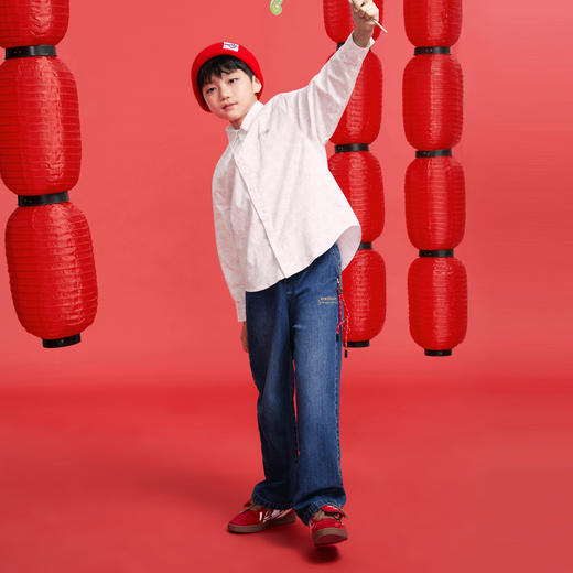 男童梭织长袖上衣春季新款安奈儿童装实体店同款AB511503 商品图3