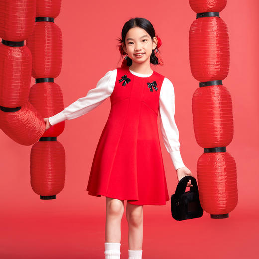 【实体店同款】女童无袖连衣裙春季新款安奈儿童装AG513529 商品图3