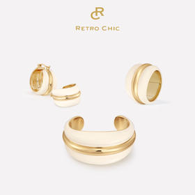 【赵丽颖同款】Art Nouveau新艺术时期 | 奥斯白色珐琅耳圈三件套