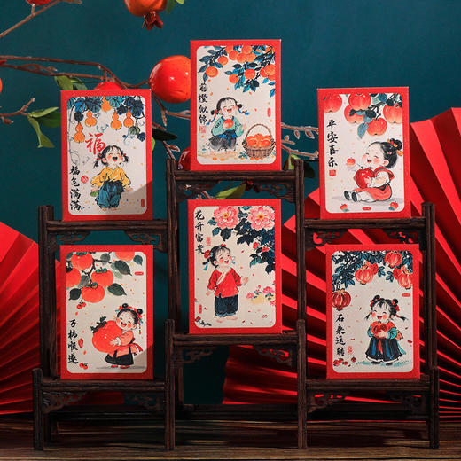 【新年吉小庆卡通立体红包】创意中式国潮语利是封 春节压岁包 商品图5