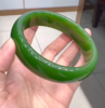 和田玉-碧玉阳绿-精品宽版手镯 商品缩略图0