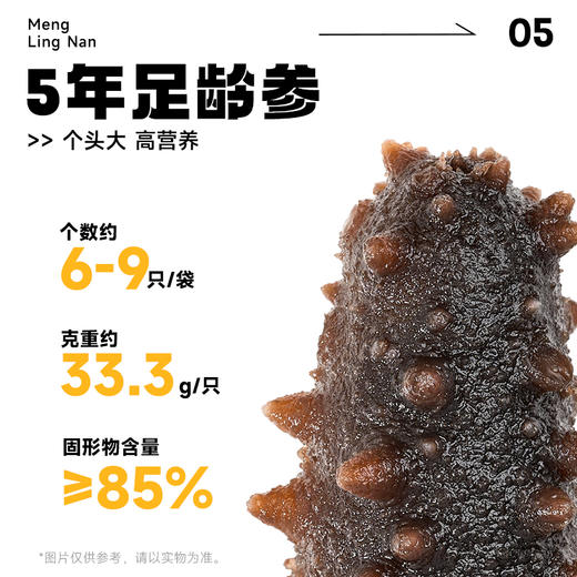 【海中人参 十全营养】梦岭南鲜食海参250g装 正宗大连辽刺参 加热即食 营养浓厚 老少皆宜 商品图7
