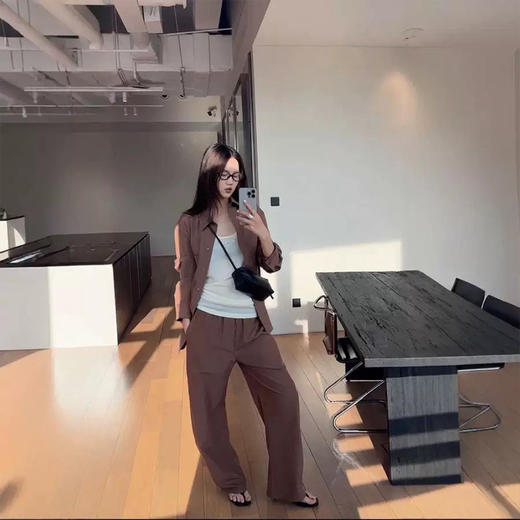 【顺丰包邮】99855 洛诗琳立体宽松剪裁衬衫立裁茧型宽松阔腿裤2347 商品图2