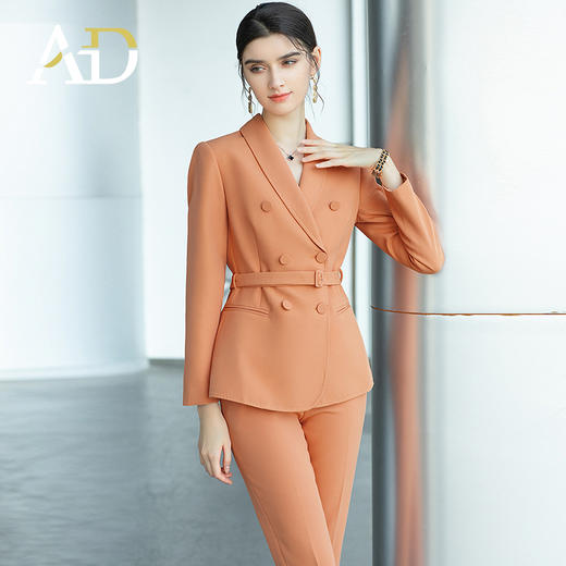 AD高端名媛职业套装女2022秋冬新款女装西服播音艺考主持人正装 商品图3