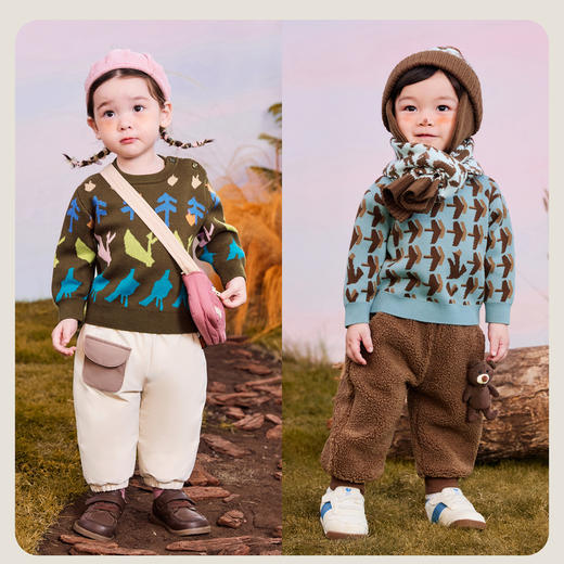 【亲肤毛衫】迷你巴拉男女童冬新品针织衫保暖毛衣 商品图2