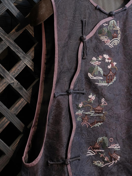 盛唐牡丹盛奢系列| 限量款| 高货-手绣全打籽团子花瓣马甲 商品图2