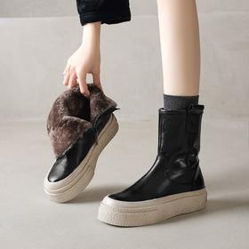 【预售5天】新款雪地靴加绒加厚短靴，真皮保暖舒适柔软棉鞋ASZ&W8551M