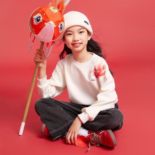 女童圆领长袖卫衣春季新款安奈儿童装实体店同款AG511562 商品图3