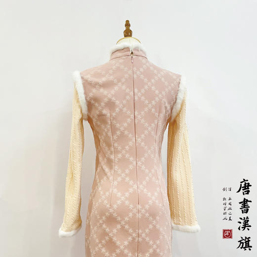 【暮秋色】日常毛绒领保暖冬季旗袍文艺清新改良新中式 商品图5