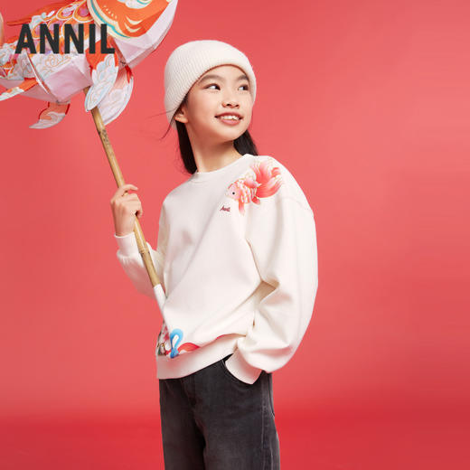 女童圆领长袖卫衣春季新款安奈儿童装实体店同款AG511562 商品图2