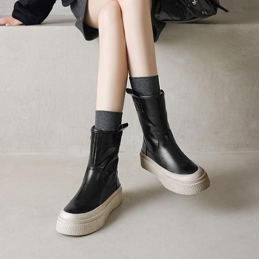 【预售5天】新款雪地靴加绒加厚短靴，真皮保暖舒适柔软棉鞋ASZ&W8551M 商品图4