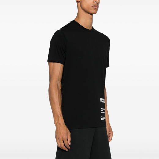 DSQUARED2 男士字母徽标印花棉质圆领短袖T恤 黑色 S71GD1451 D20020 900 商品图1
