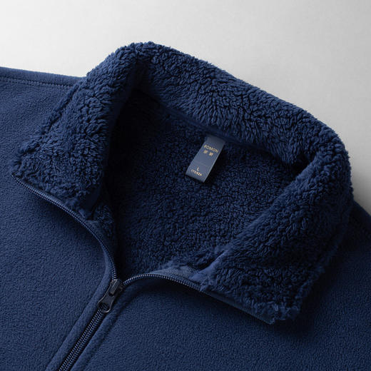 【加绒加厚】罗蒙秋冬摇粒绒外套男士加绒保暖立领夹克抓绒衣抓绒外套 商品图4