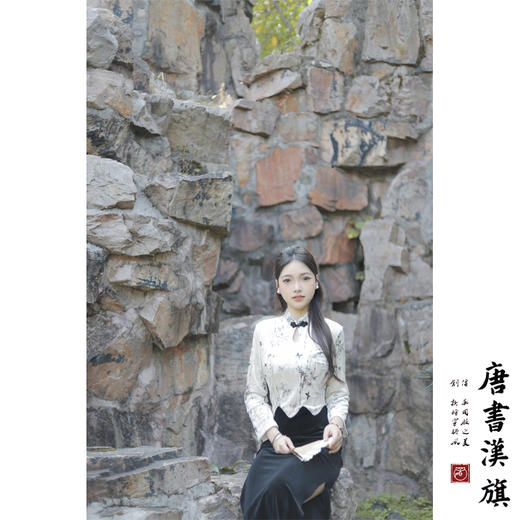 【寒冬青】丝绒复古显瘦晕染旗袍质感日常改良新中式 商品图1