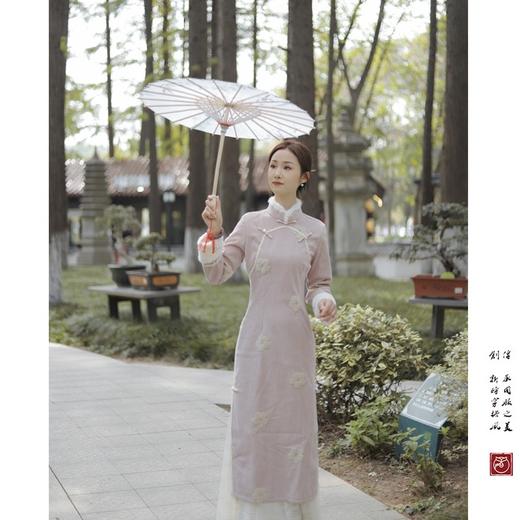 【胭脂雪】粉色复古绣花加厚加绒冬款日常气质改良新中式 商品图0