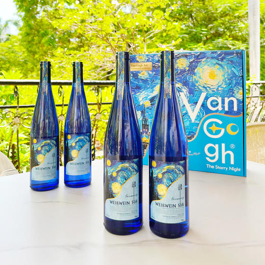 疯抢中！！【下单即送高端手提礼盒】【德国原瓶进口】梵高星月夜甜白葡萄酒 10.5%vol 750ml*4瓶 商品图8