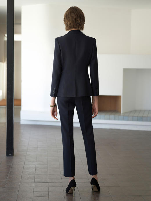 AD秋季藏青色时尚西服外套修身气质职业小西装套装女公务员面试装 商品图1