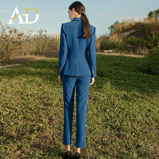 AD克莱因蓝高级感西服正装女秋冬职业装气质女神范总经理西装套装 商品图4