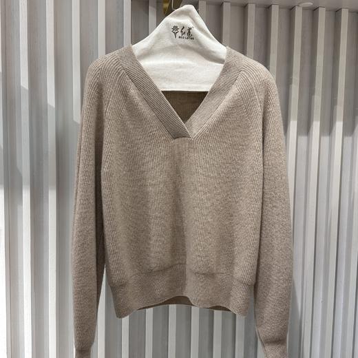 7天内安排发出  「Ic*cle之*禾同款」红莲JMW883-119纯色V领套头衫 300g/件 商品图5