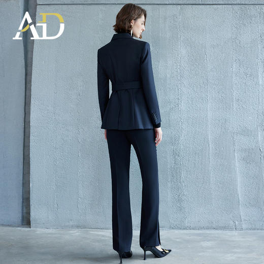 AD黑色正装女套装大学生面试职业装高级感正式场合收腰西服外套秋 商品图4